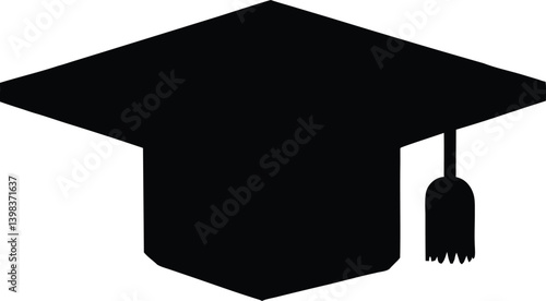 Cap and diploma with white background