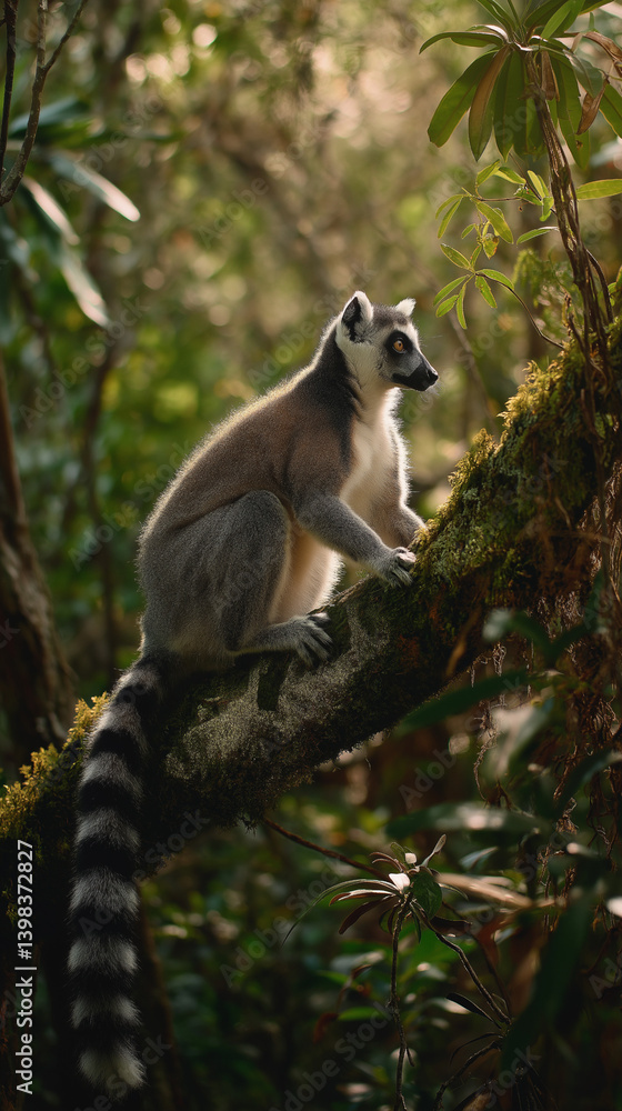 Fototapeta premium A ring-tailed lemur