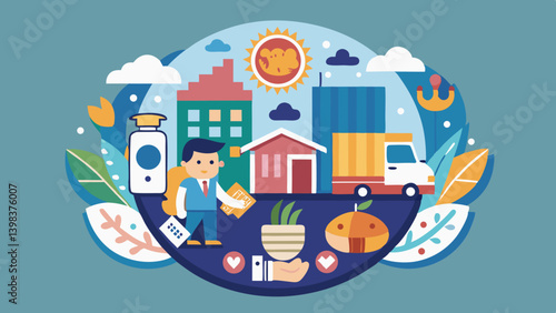 National Small Business Week occurs the first week of May in the USA. During NSBW events take place across the country and online. Business concept, poster, card, banner and background design.