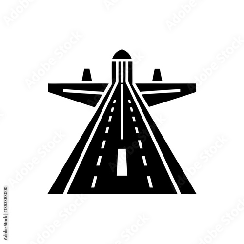 Flight Airport Runway Icon Airplane Symbol