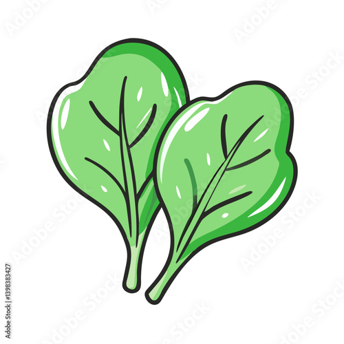 baby spinach icon, baby spinach vector illustration-simple illustration of baby spinach, perfect for baby spinach logos and icons