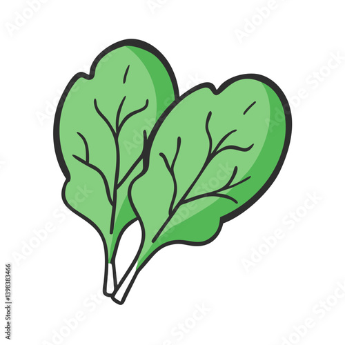 baby spinach icon, baby spinach vector illustration-simple illustration of baby spinach, perfect for baby spinach logos and icons