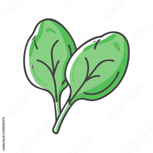 baby spinach icon, baby spinach vector illustration-simple illustration of baby spinach, perfect for baby spinach logos and icons