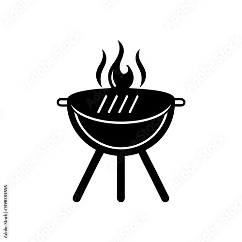 Grilled BBQ Food Icon Barbecue Meal Symbol