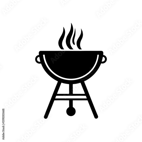 Grill BBQ Icon Barbecue Cooking Symbol