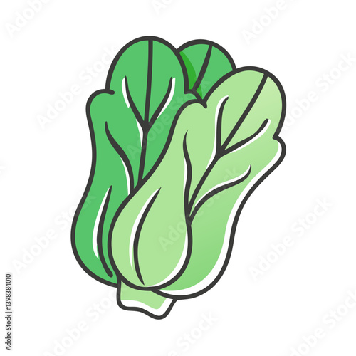 bok choy icon, bok choy vector illustration-simple illustration of bok choy, perfect for bok choy logos and icons