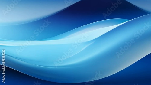 Abstract blue waves background gentle fluid curves calm and serene design element