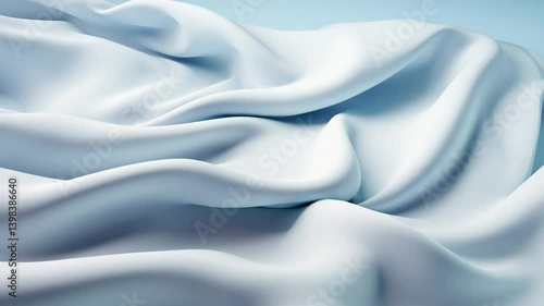 Abstract white fabric waves elegant soft background smooth textile texture