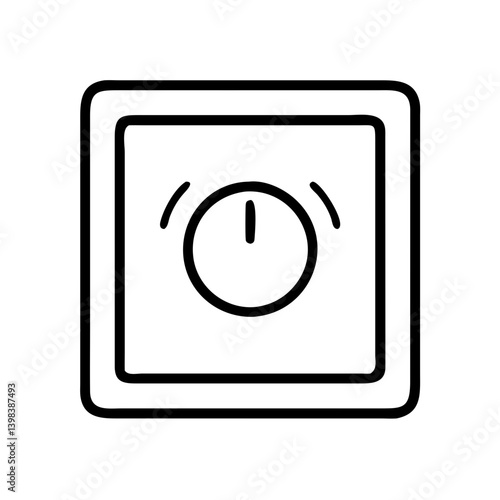 Free Download Timer switch appliance electrical symbol control panel outline vector illustration icon - GFXLoad