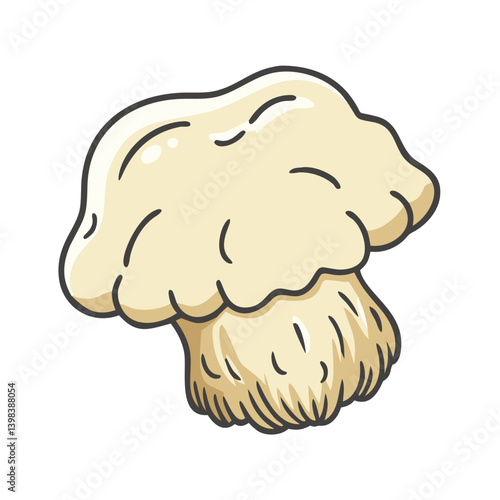 lion s mane mushroom icon, lion s mane mushroom vector illustration-simple illustration of lion s mane mushroom, perfect for lion s mane mushroom logos and icons