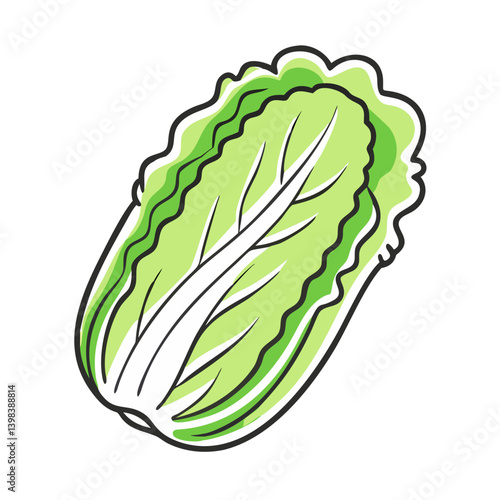 napa cabbage icon, napa cabbage vector illustration-simple illustration of napa cabbage, perfect for napa cabbage logos and icons