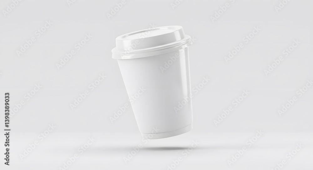 Blank White Disposable Coffee Cup Mockup for Branding and Design Projects, Perfect for Cafe or Restaurant Advertisement Blank White Disposable Coffee Cup Mockup for Branding and Design Projects, Perfect for Cafe or Restaurant Advertisement