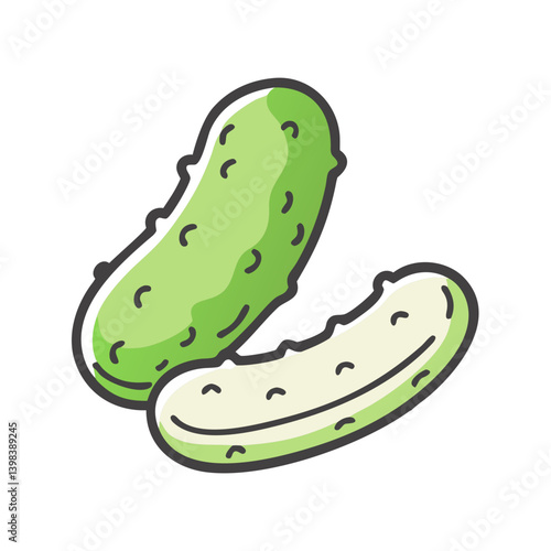 pickled cucumber icon, pickled cucumber vector illustration-simple illustration of pickled cucumber, perfect for pickled cucumber logos and icons