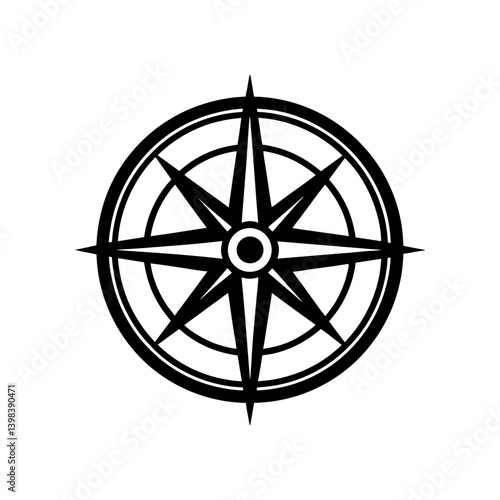 Travel Compass Icon Direction Map Vector