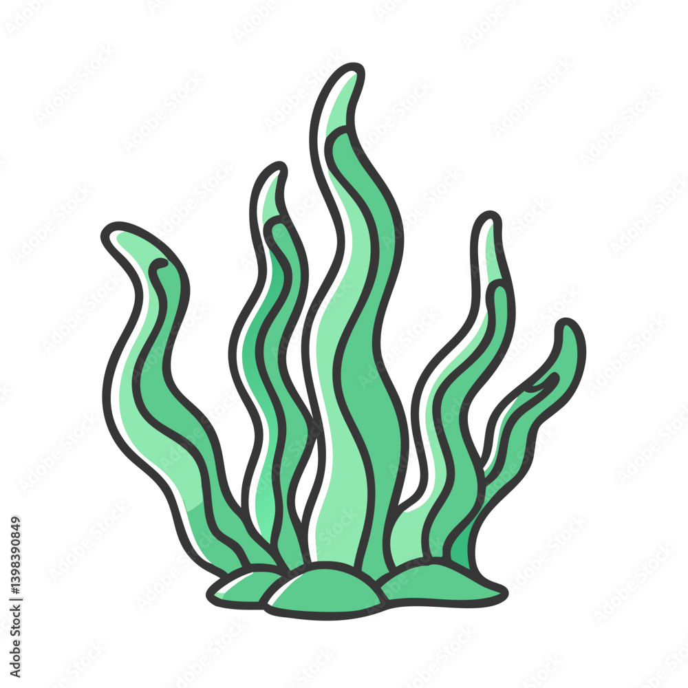 seaweed icon, seaweed vector illustration-simple illustration of seaweed, perfect for seaweed logos and icons seaweed icon, seaweed vector illustration-simple illustration of seaweed, perfect for seaweed logos and icons