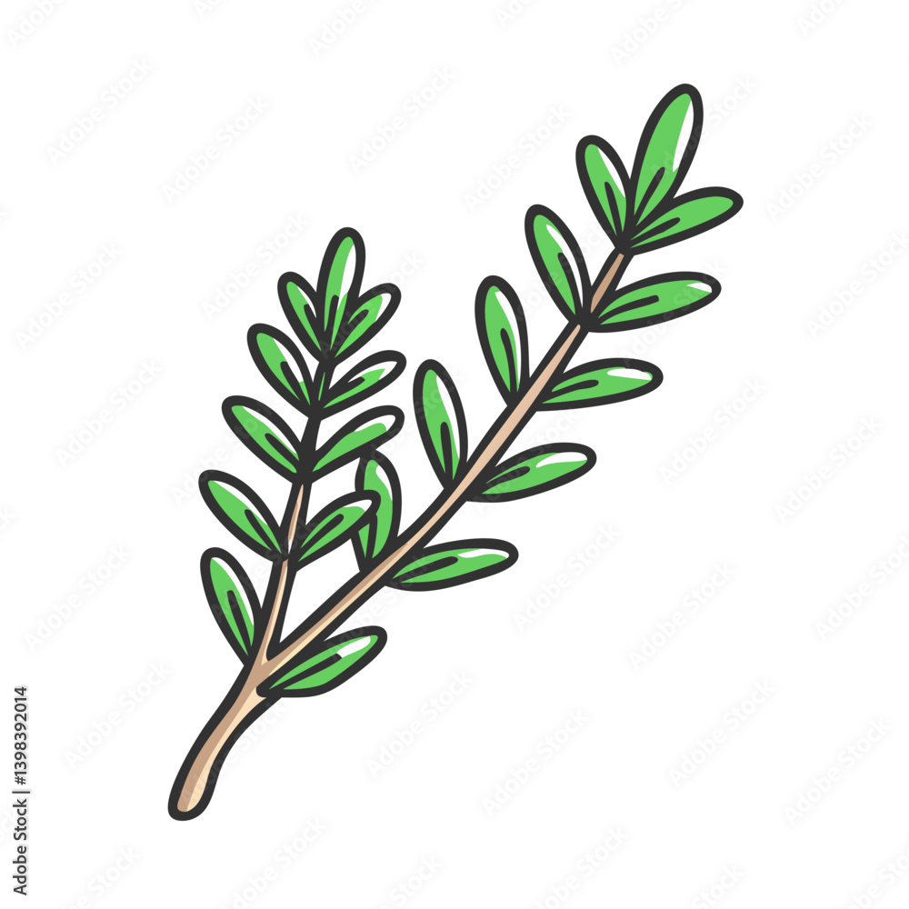 Obraz premium thyme sprig icon, thyme sprig vector illustration-simple illustration of thyme sprig, perfect for thyme sprig logos and icons