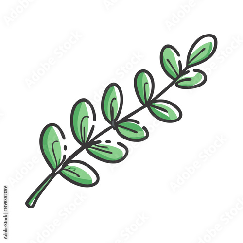 thyme sprig icon, thyme sprig vector illustration-simple illustration of thyme sprig, perfect for thyme sprig logos and icons