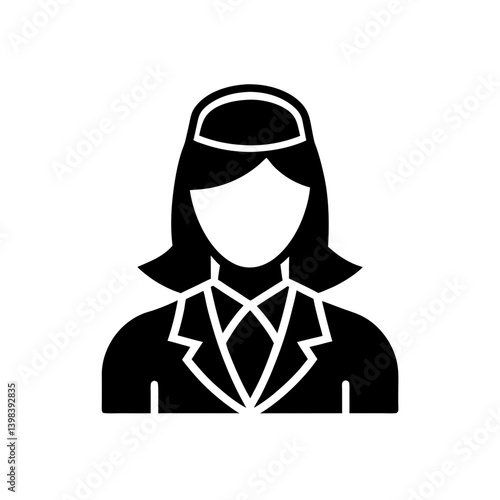 Cabin Crew Flight Attendant Icon Airline Service