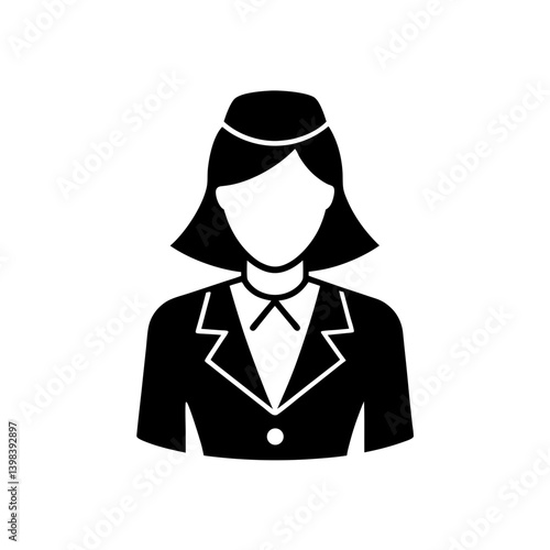 Airline Flight Attendant Icon Cabin Crew Symbol