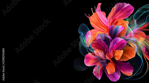 Abstract Colorful Floral Design