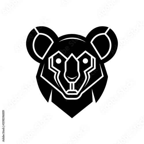 Cybernetic Enhancements Gaming Koala Head Digital Animal