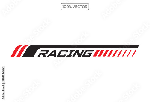 Wrap Design For Car vectors. Sports stripes, car stickers black color. Racing vector
