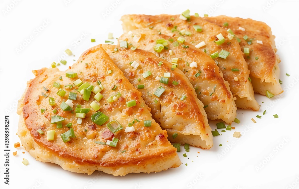 Pan-fried Chinese scallion pancake Pan-fried Chinese scallion pancake