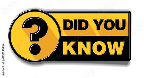 Did you know web banner, idea box, quote for interesting fact. Vector on transparent background