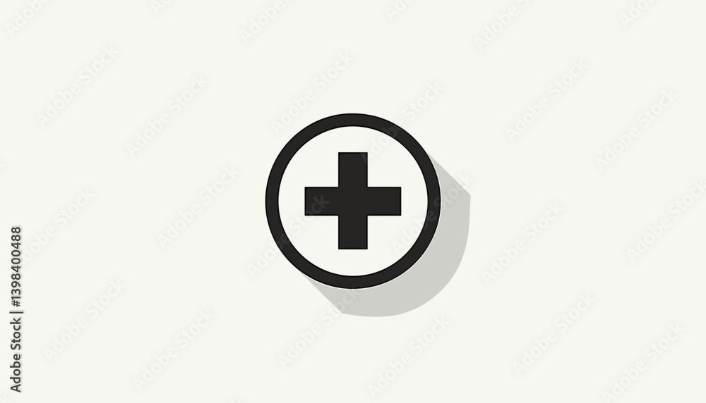 Health cross icon design on simple background Health cross icon design on simple background