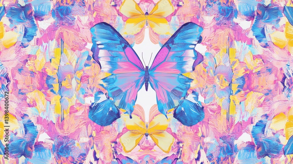 Vibrant butterfly artwork nature digital art colorful environment abstract viewpoint nature's beauty