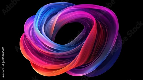 Vibrant abstract fluid shapes digital art colorful composition modern design creative exploration