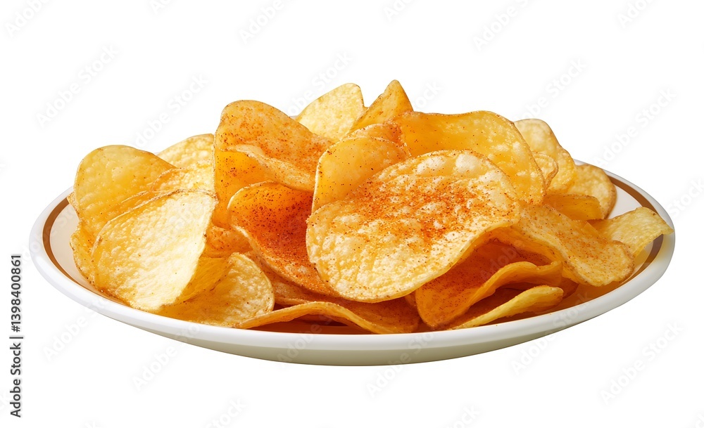 potato chips isolated on white background potato chips isolated on white background