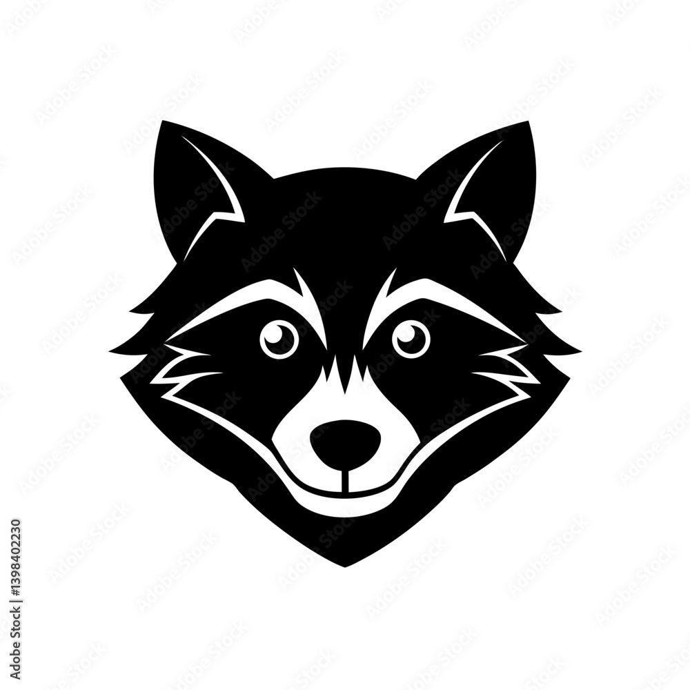 Glowing Digital Eyes Gaming Raccoon Head Futuristic Animal Glowing Digital Eyes Gaming Raccoon Head Futuristic Animal
