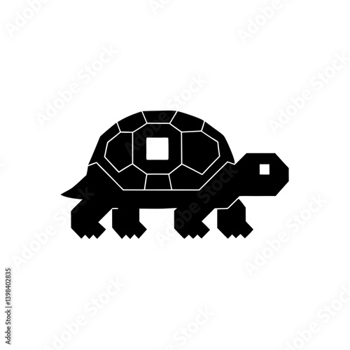 Pixelated Shell Patterns Gaming Turtle Head Digital Animal