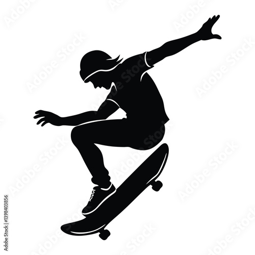 silhouette of a skateboarder