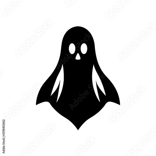 Halloween Ghost Icon Spooky Spirit Vector Illustration