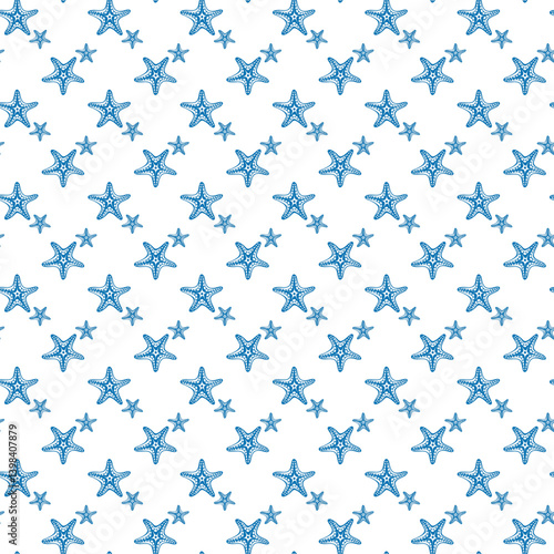 Starfish Farm Seamless Vector Pattern Design