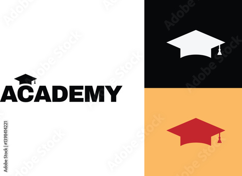 Graduation academic hat icon with vector