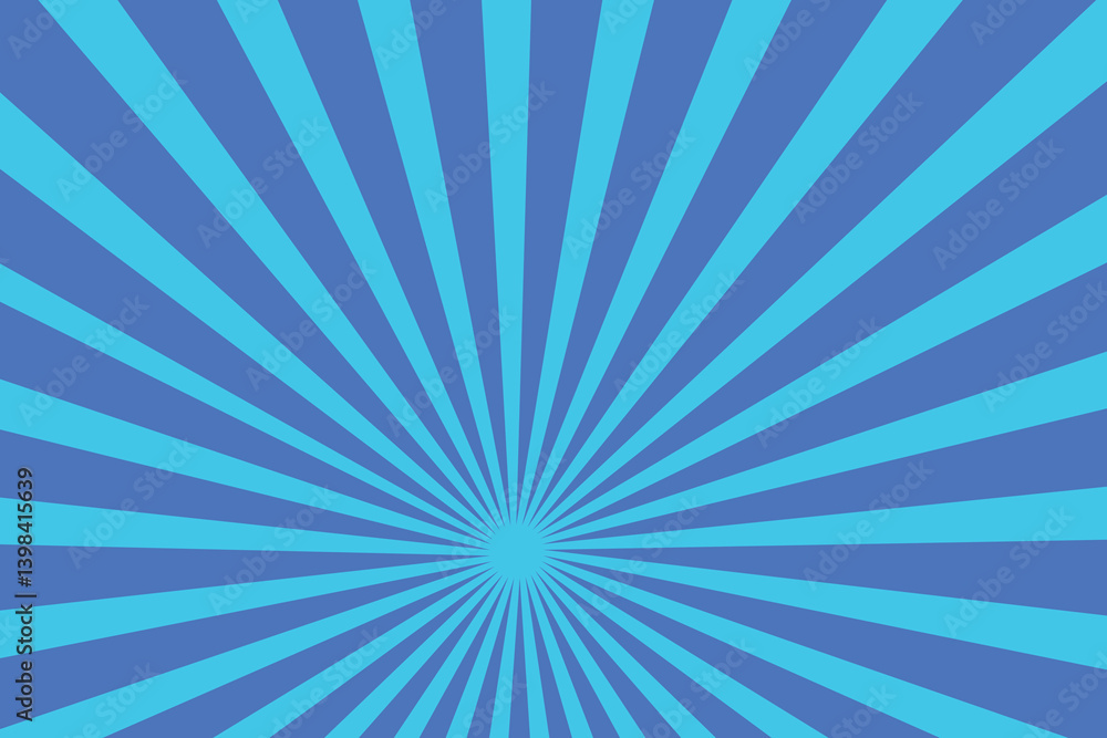 Fototapeta premium Abstract blue sun rays sunburst backdrop background. seamless retro vintage burst sunrise sunbeam element spiral striped illustration sunray template wallpaper design