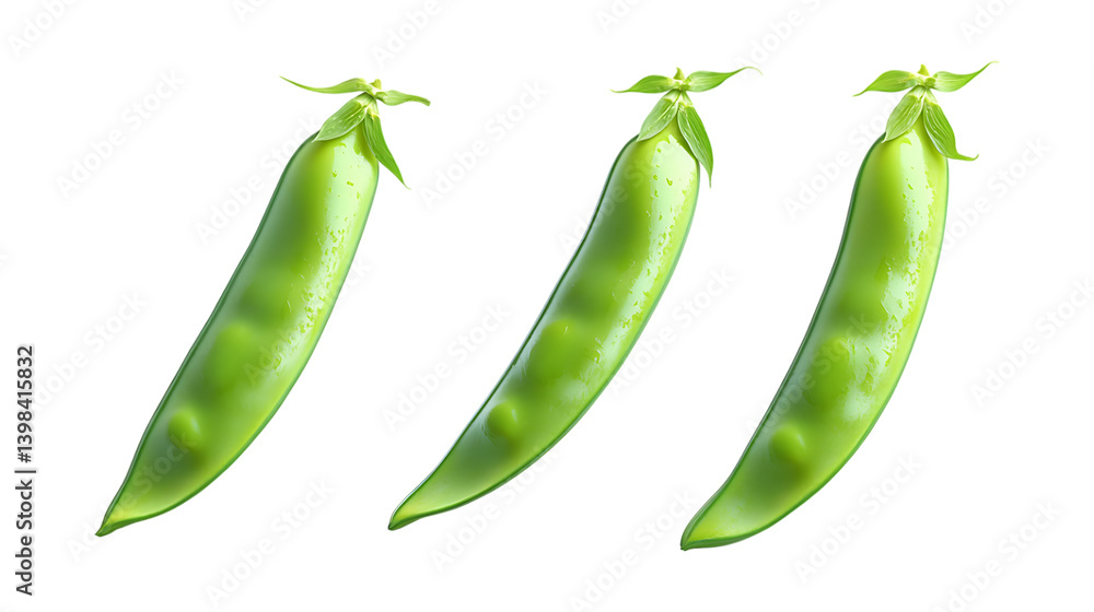 Pack of Sugar Snap Peas Set Against Transparent Background for Food or Culinary Projects Pack of Sugar Snap Peas Set Against Transparent Background for Food or Culinary Projects
