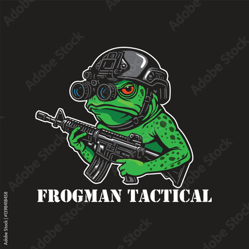 frogman simple logo vector