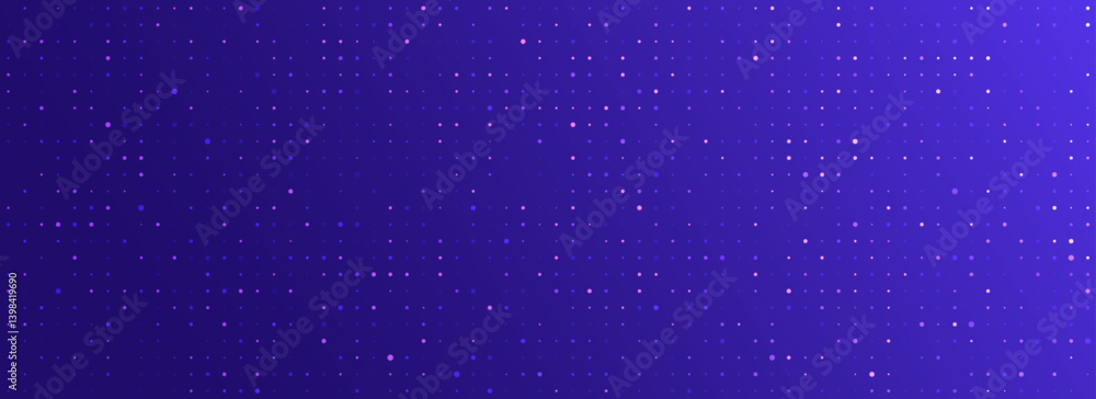 Purple glowing pixel dot pattern. Abstract neon grid wallpaper. Violet color mosaic pattern backdrop. Vector modern technology, business, science, healthcare, medicine, presentation design background Purple glowing pixel dot pattern. Abstract neon grid wallpaper. Violet color mosaic pattern backdrop. Vector modern technology, business, science, healthcare, medicine, presentation design background