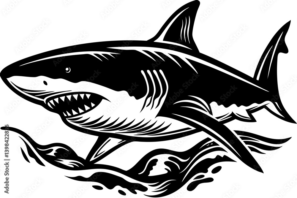 Obraz premium Explore an eye-catching collection of vector illustrations featuring fish and diverse marine life. This 
