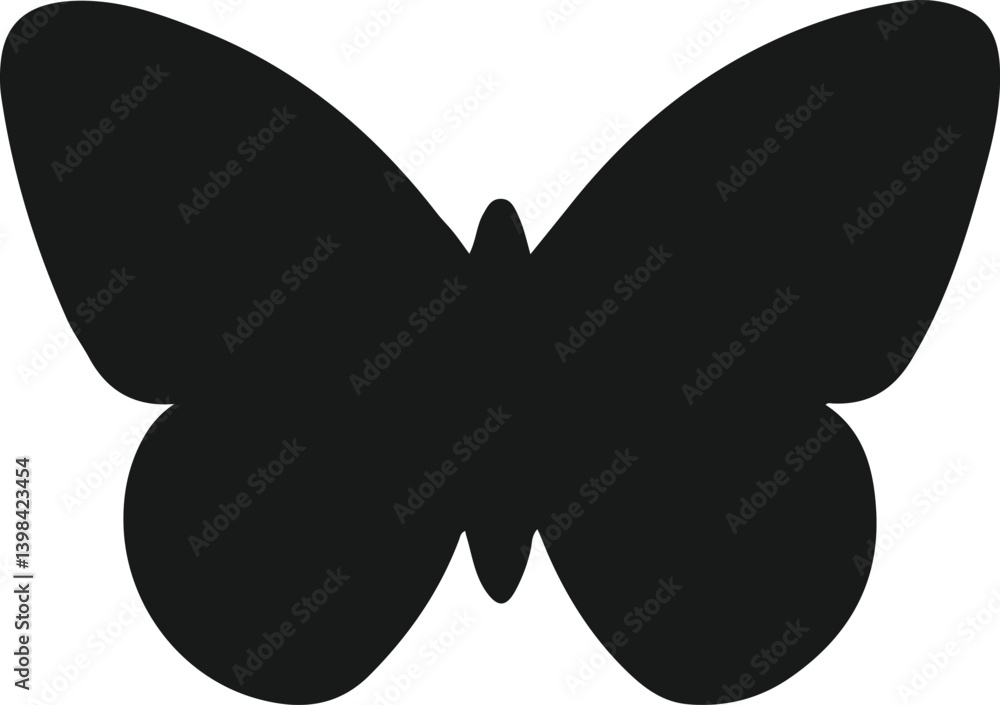 Butterfly Silhouette Icon – Black Vector Butterfly Symbol Butterfly Silhouette Icon – Black Vector Butterfly Symbol