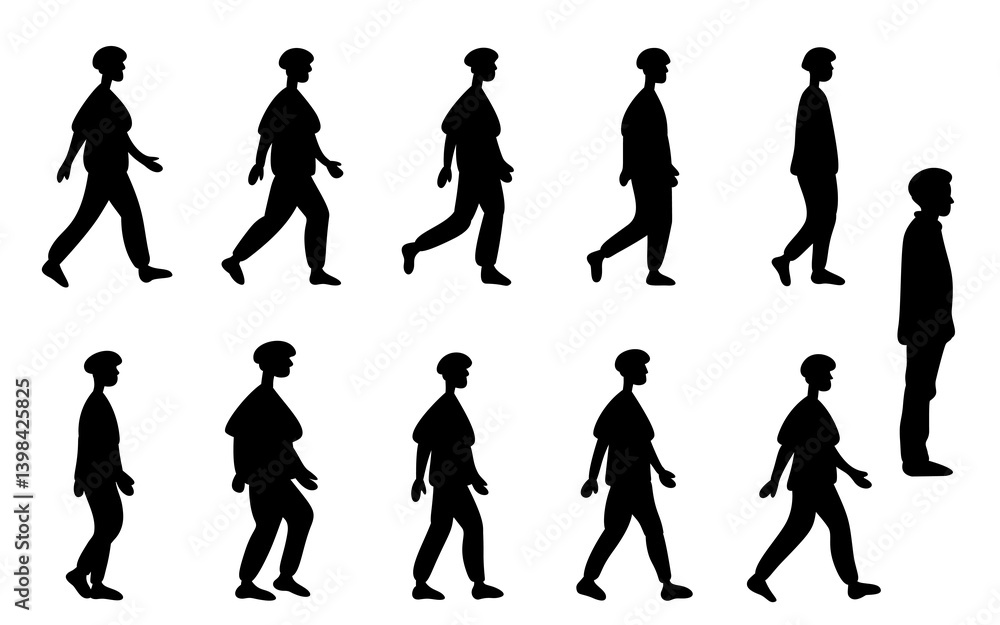 man walking pose silhouette element clipart design man walking pose silhouette element clipart design