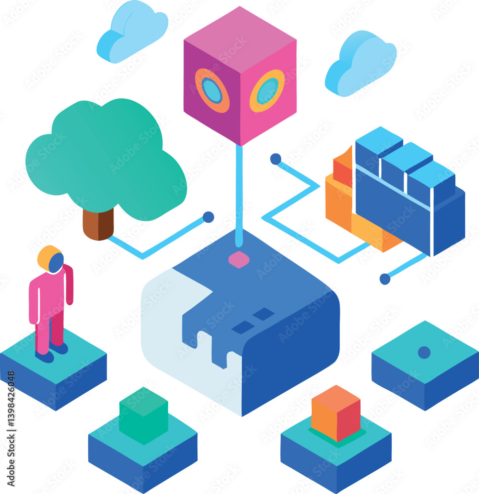 Fototapeta premium social network concept