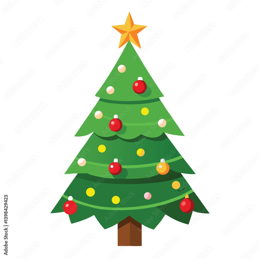 Christmas tree isolated on white background