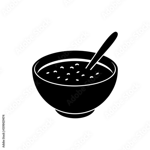 Porridge Icon Warm Breakfast Food Vector Illustration