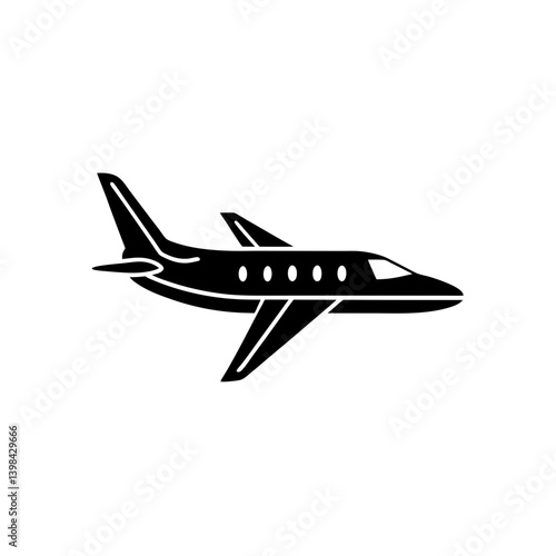 Private Jet Icon Luxury Airplane Vector Illustration Design