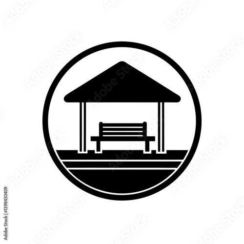 Rest Area Icon for Roadside Stops and Travel Design